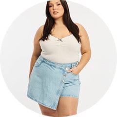 Shop All Denim Skirts at You and All Curvy Plus Size 