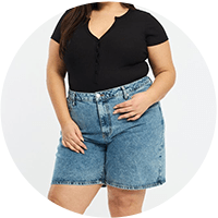 Shop Denim Shorts at You and All Curvy Plus Size 